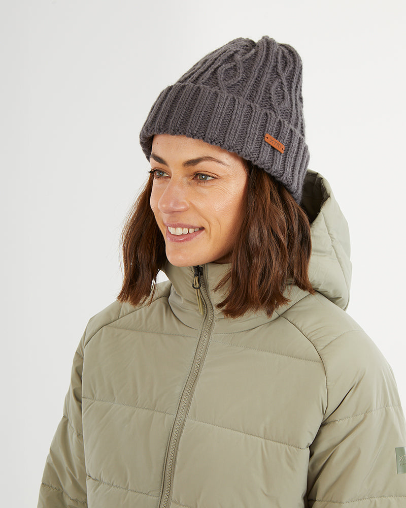XTM Brooke Womens Wool-Blend Knit Beanie