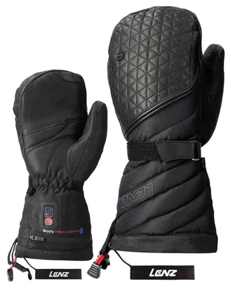 Lenz Heated 6.0 Women's Finger Cap Mittens Australia ski and board online black leather