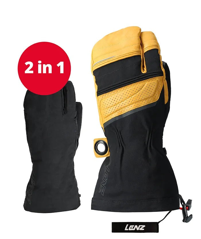 Lenz Heated 8.0 Lobster Finger Caps Unisex Mittens - Ski and Board Online