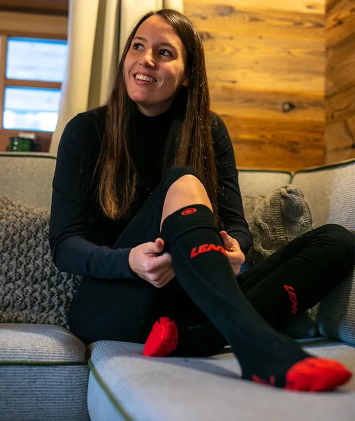 Lenz Heated Socks 6.1 Toe Cap Merino Compression Socks - Ski and Board Online