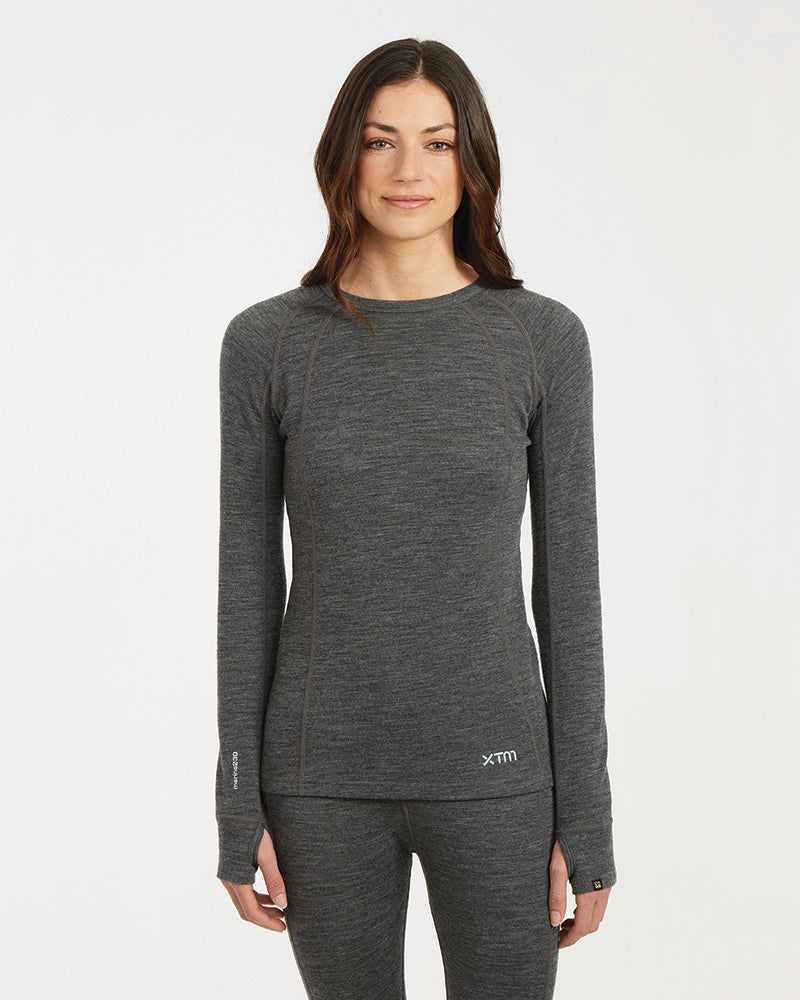 XTM Ladies Merino 230 Wool Thermal Long Sleeve Top - Ski and Board Online