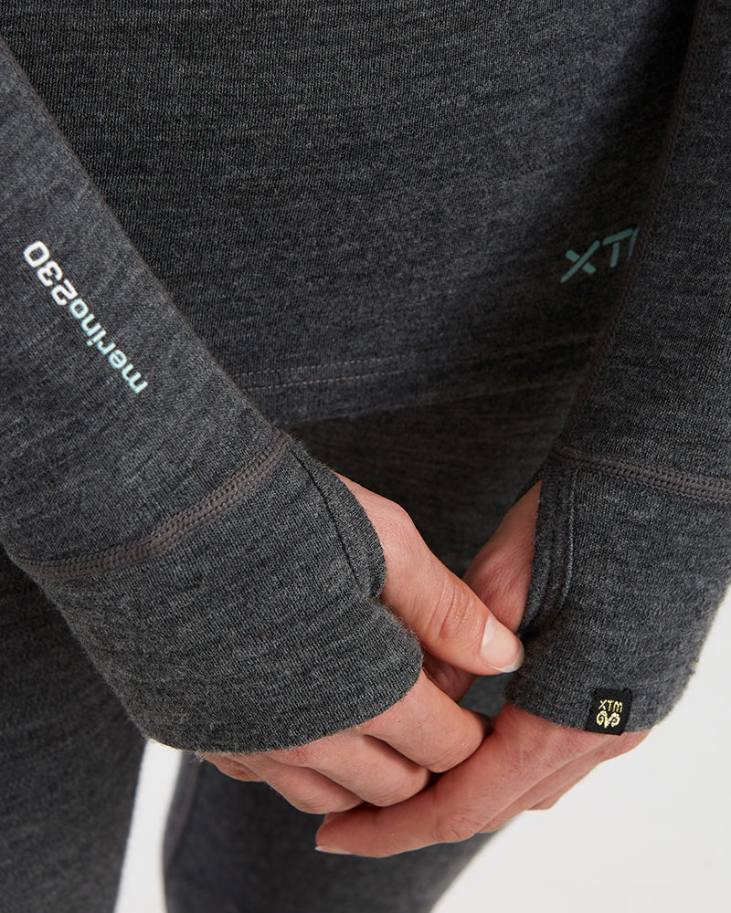 XTM Ladies Merino 230 Wool Thermal Long Sleeve Top - Ski and Board Online