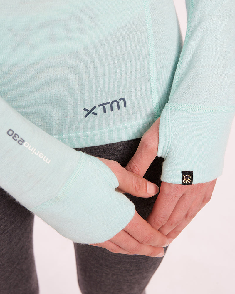 XTM Ladies Merino 230 Wool Thermal Long Sleeve Top - Ski and Board Online