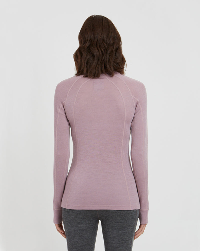 XTM Ladies Merino 230 Wool Zip Neck Long Sleeve Thermal Top - Ski and Board Online