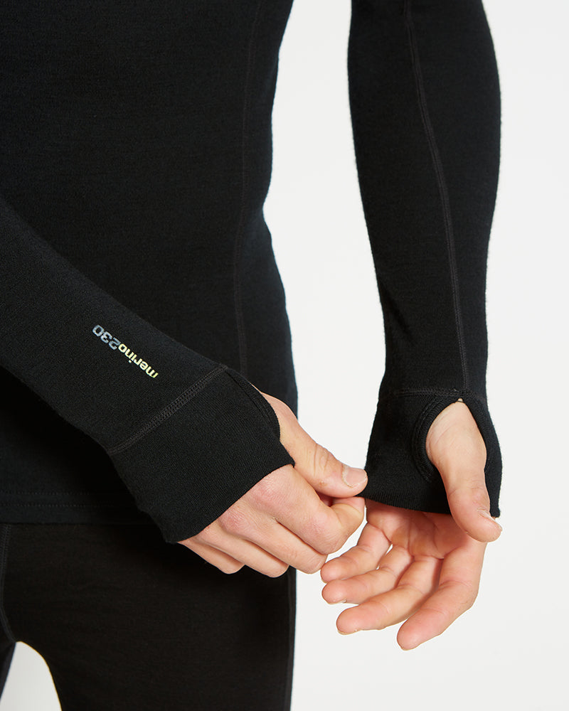 XTM Men's Merino 230 Wool Long Sleeve Thermal Top - Ski and Board Online
