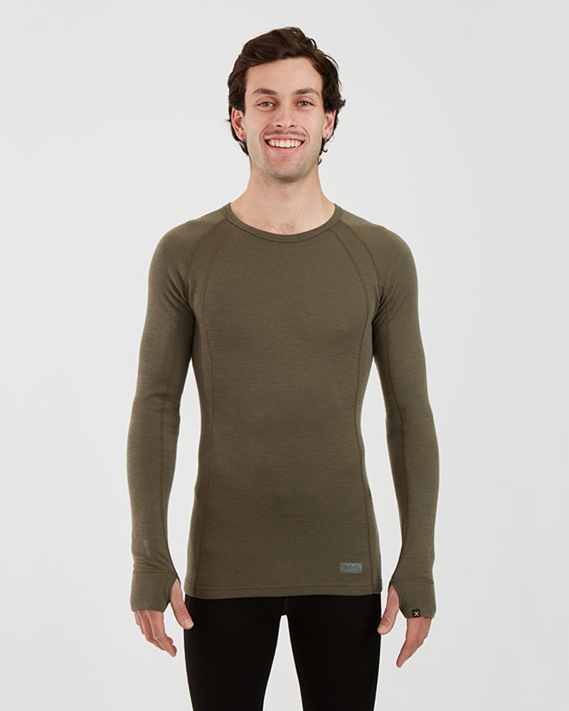XTM Men's Merino 230 Wool Long Sleeve Thermal Top - Ski and Board Online