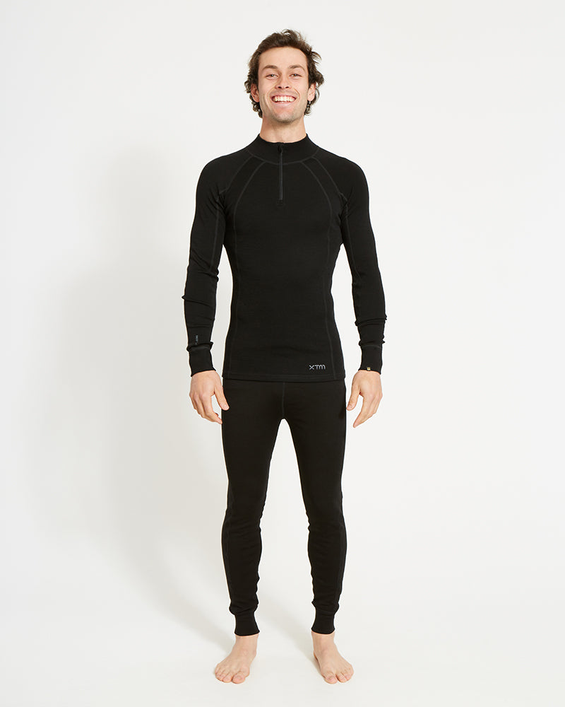 XTM Men's Merino 230 Wool Zip Neck Thermal Top - Ski and Board Online