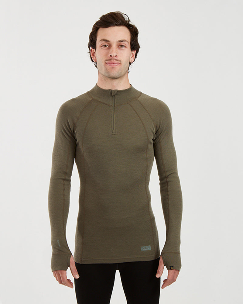 XTM Men's Merino 230 Wool Zip Neck Thermal Top - Ski and Board Online