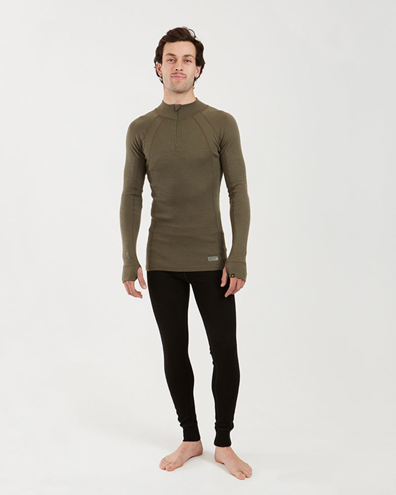 XTM Men's Merino 230 Wool Zip Neck Thermal Top - Ski and Board Online