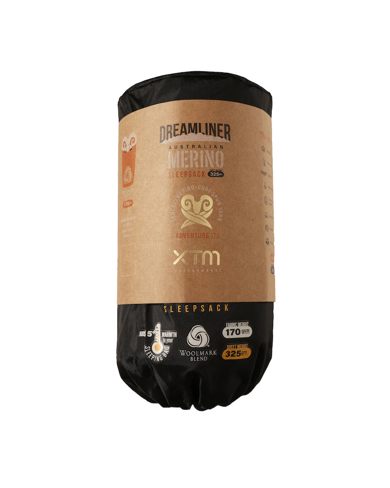XTM Dreamliner 170 Merino Wool Sleeping Bag Liner - Ski and Board Online