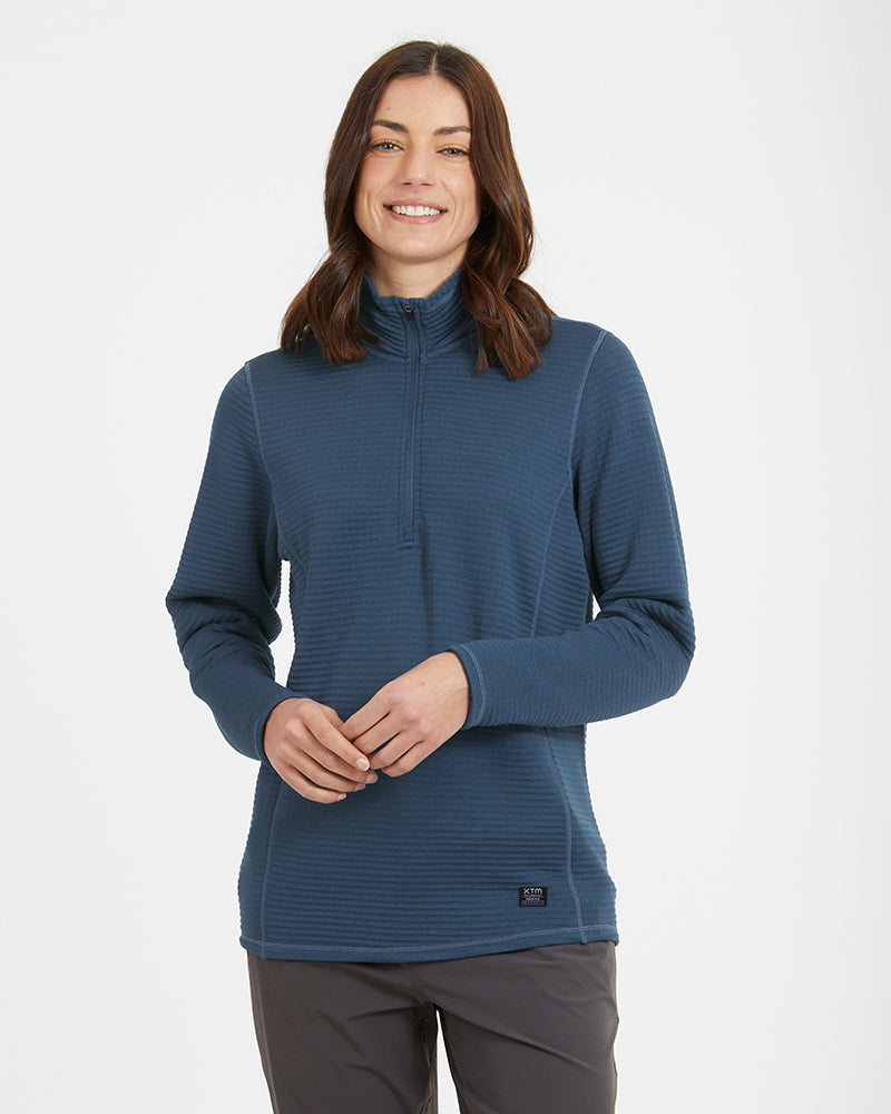 XTM Womens Merino AEROGRID Fleece Hiking Pullover - Ski and Board Online