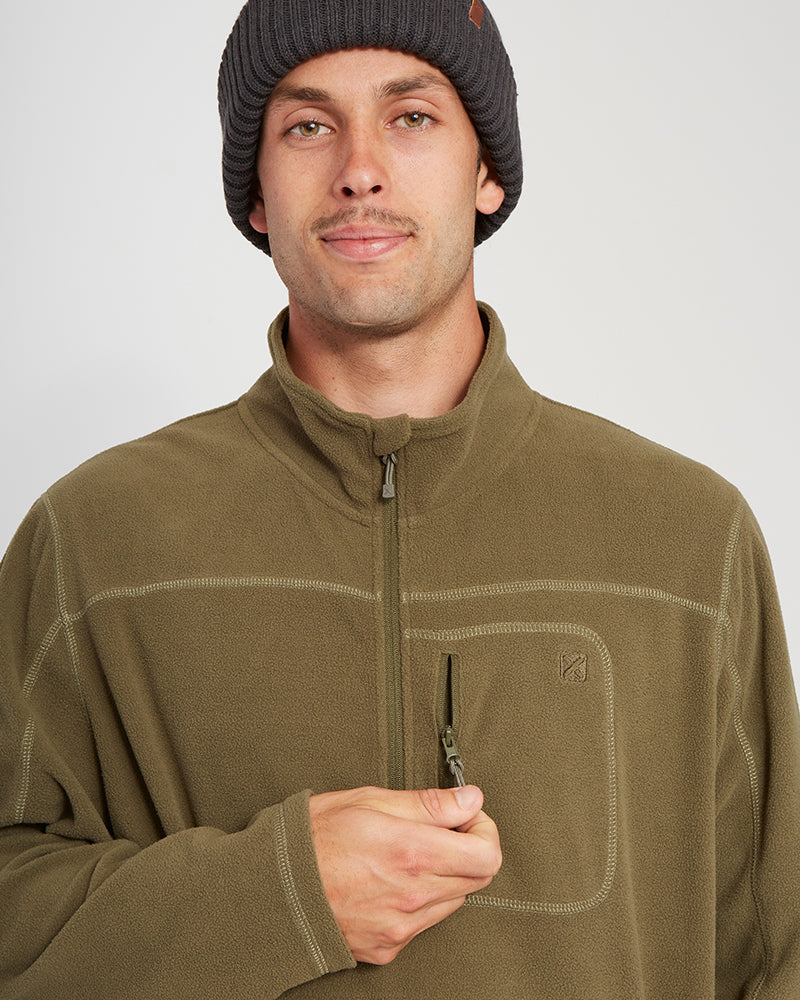 XTM Marengo 1/4 Zip Neck Mens Seawool Fleece - Ski and Board Online