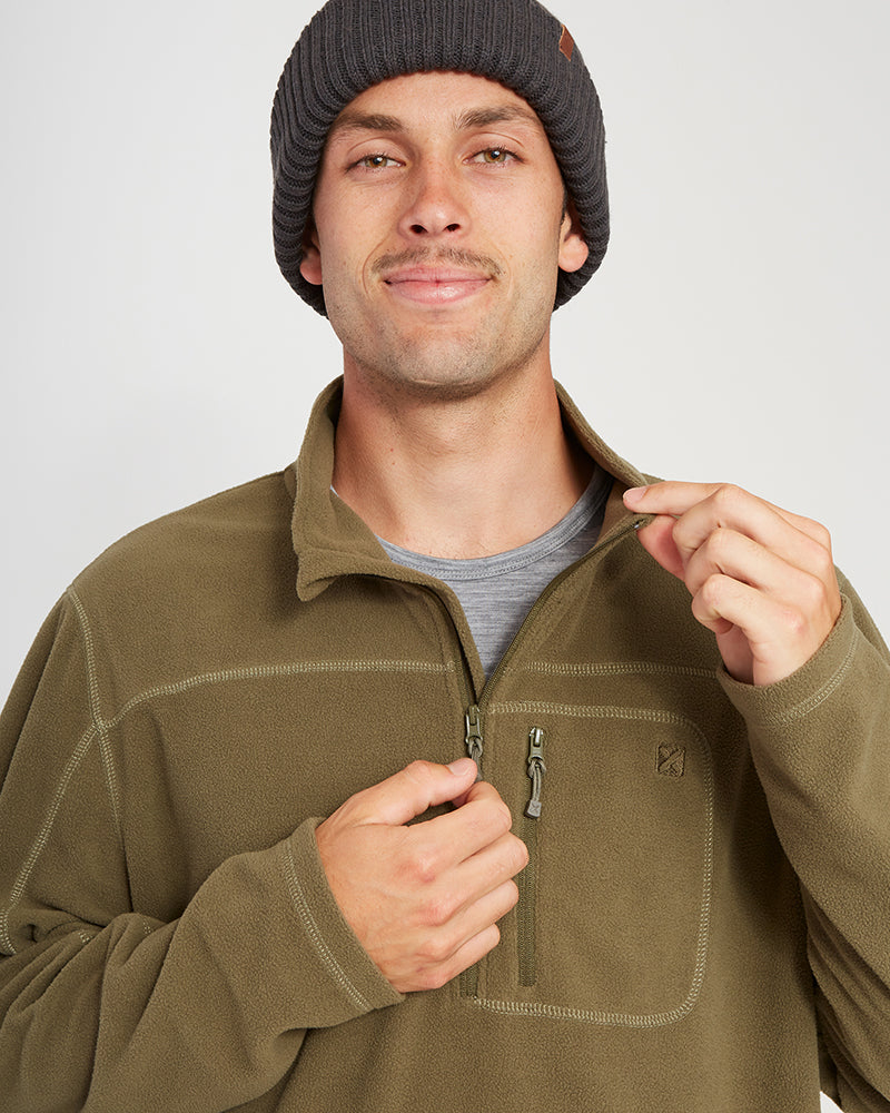 XTM Marengo 1/4 Zip Neck Mens Seawool Fleece - Ski and Board Online