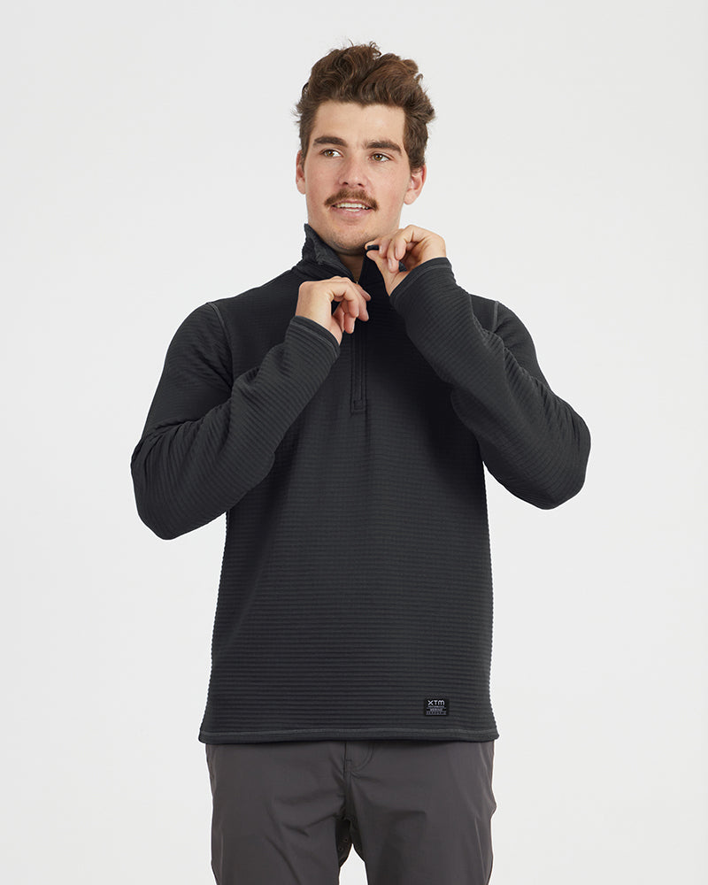 XTM Mens Merino AEROGRID Fleece Hiking Pullover - Ski and Board Online
