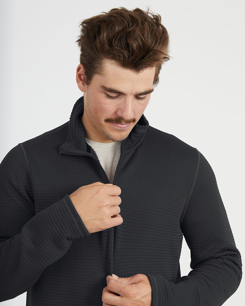 XTM Mens Merino AEROGRID Fleece Hiking Pullover - Ski and Board Online