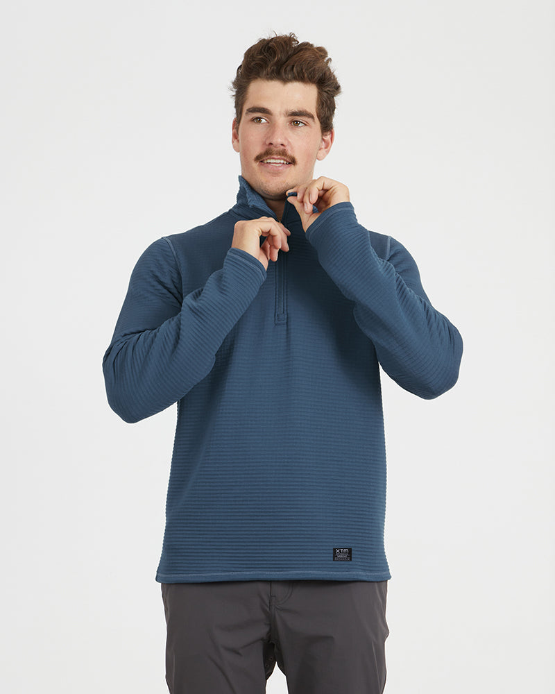 XTM Mens Merino AEROGRID Fleece Hiking Pullover - Ski and Board Online