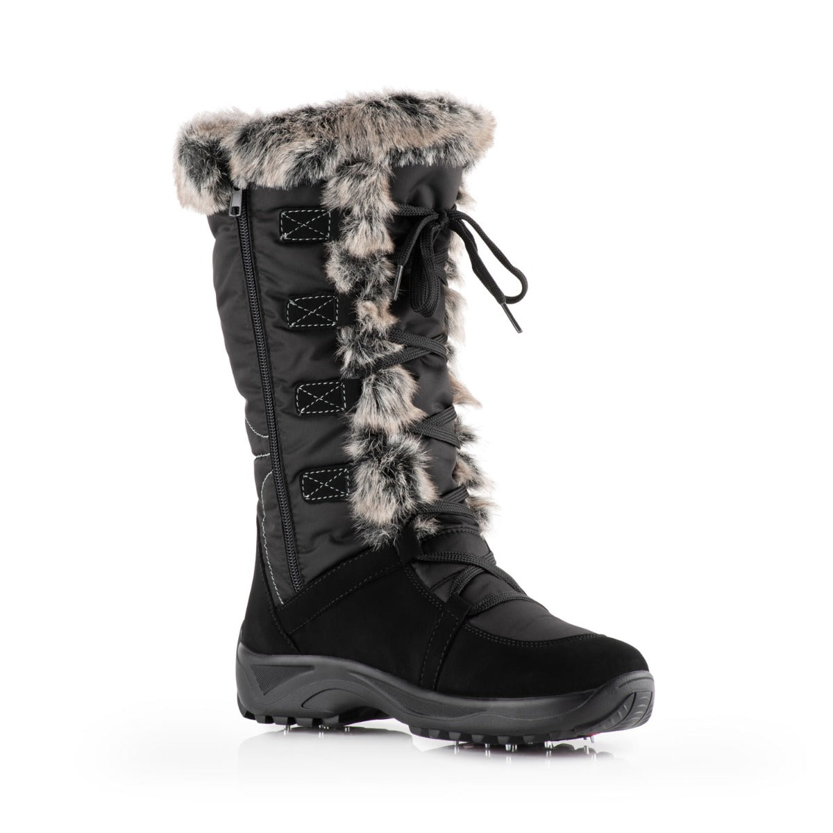Attiba Venice Women's Après Snow Boot Black with Grey Fur - Ski and Board Online