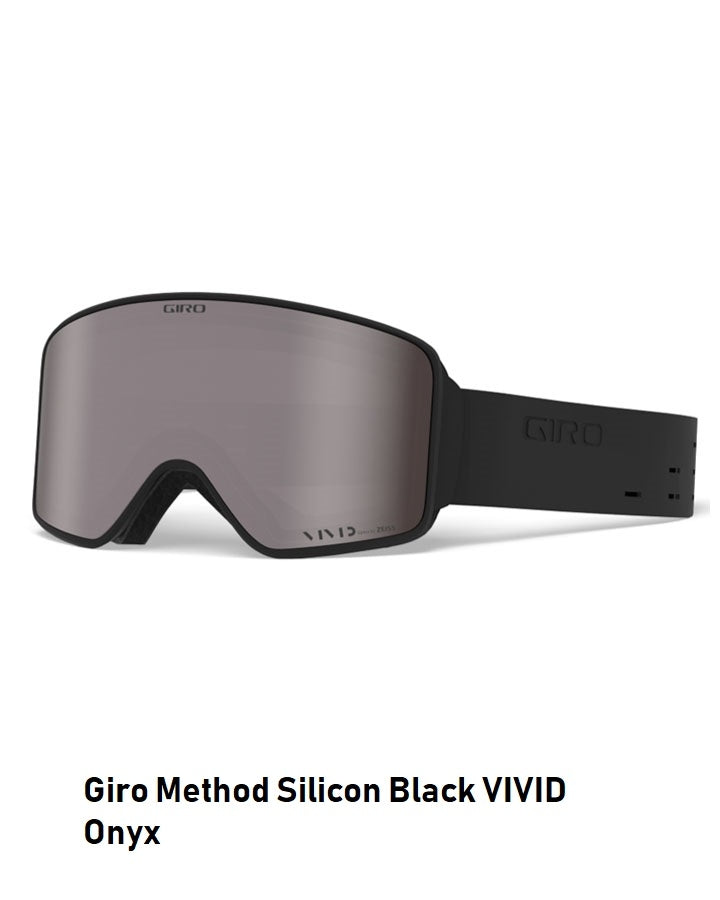 GIRO Method AF Silicon Black Mens Ski Goggles VIVID Onyx Lens 2020