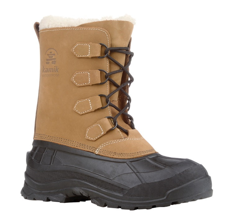 Kamik Alborg Mens Apres Snow Boots Tan 2020 front