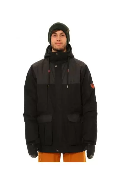 Mens black snowboard jacket hotsell