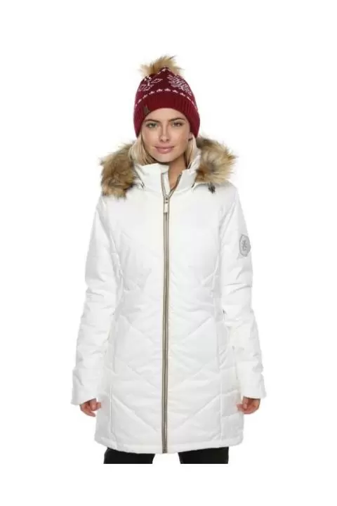 Womens white snow jacket cheap