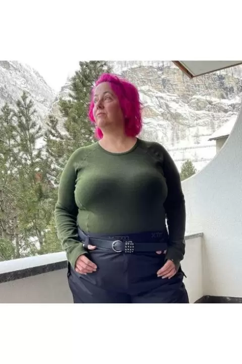 Buy XTM Siberia Merino Wool Womens Thermal Top Forest Green