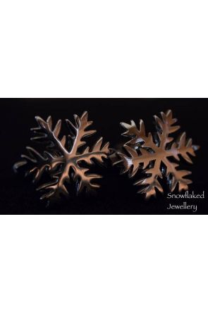 Anthony Mens Snowflake Silver Cufflinks Snowflaked Jewellery