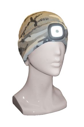 XTM Blinder Unisex LED Light Up Beanie Snow Camo Side