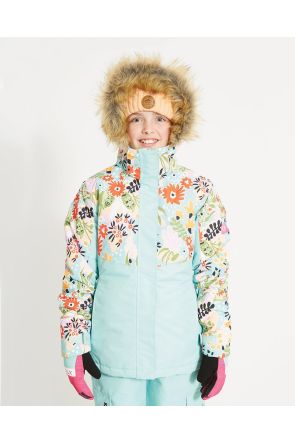 XTM Frankie Girls Snow Jacket Turquoise Bankia 8-16 Years Front