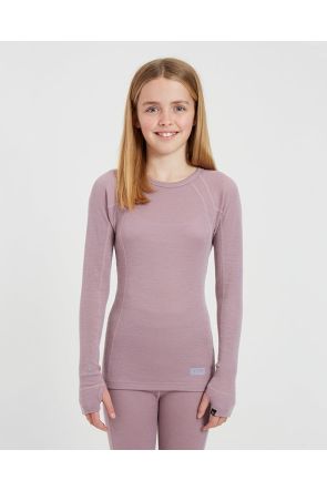 XTM Merino Wool Kids Thermal Top Crew Neck Fog 4-16 years Front