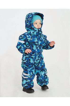 XTM Papoose Infant Baby Ski One-Piece Suit Blue Dino