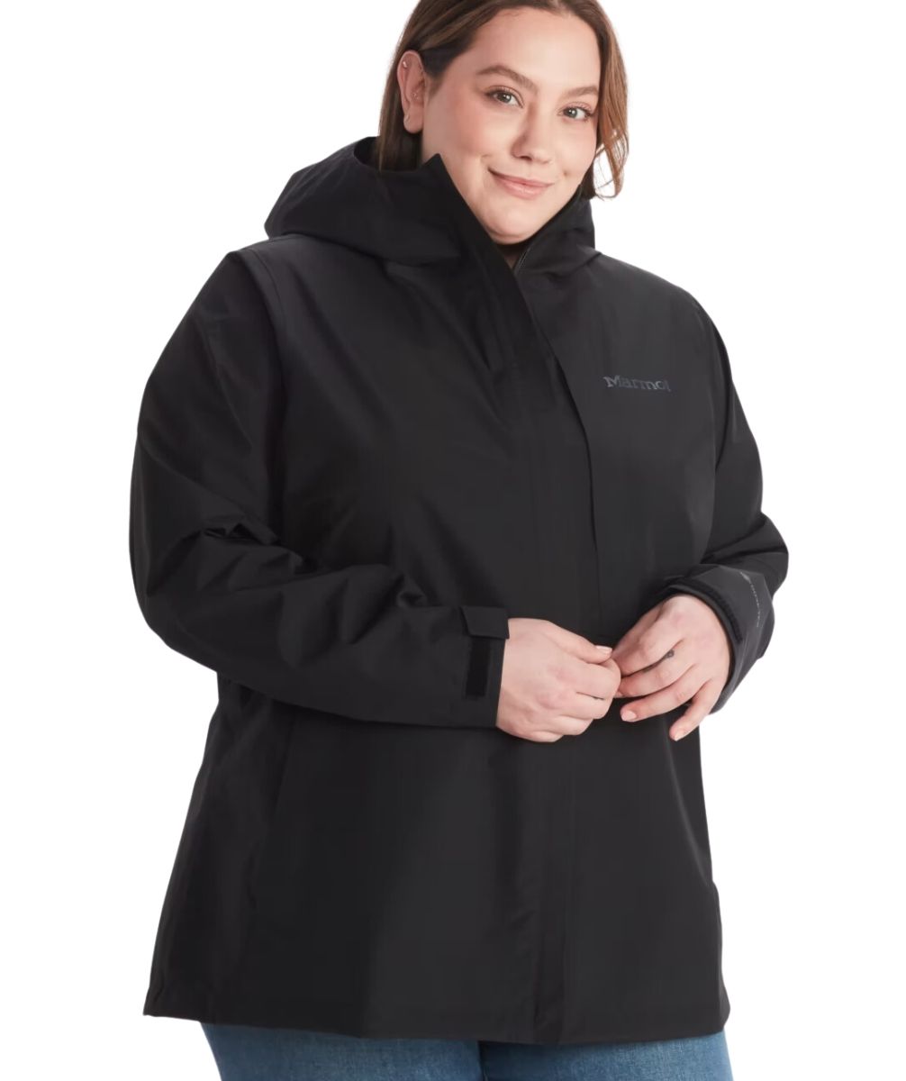 Marmot Minimalist Goretex Womens Waterproof Plus Size Rain Jacket Black