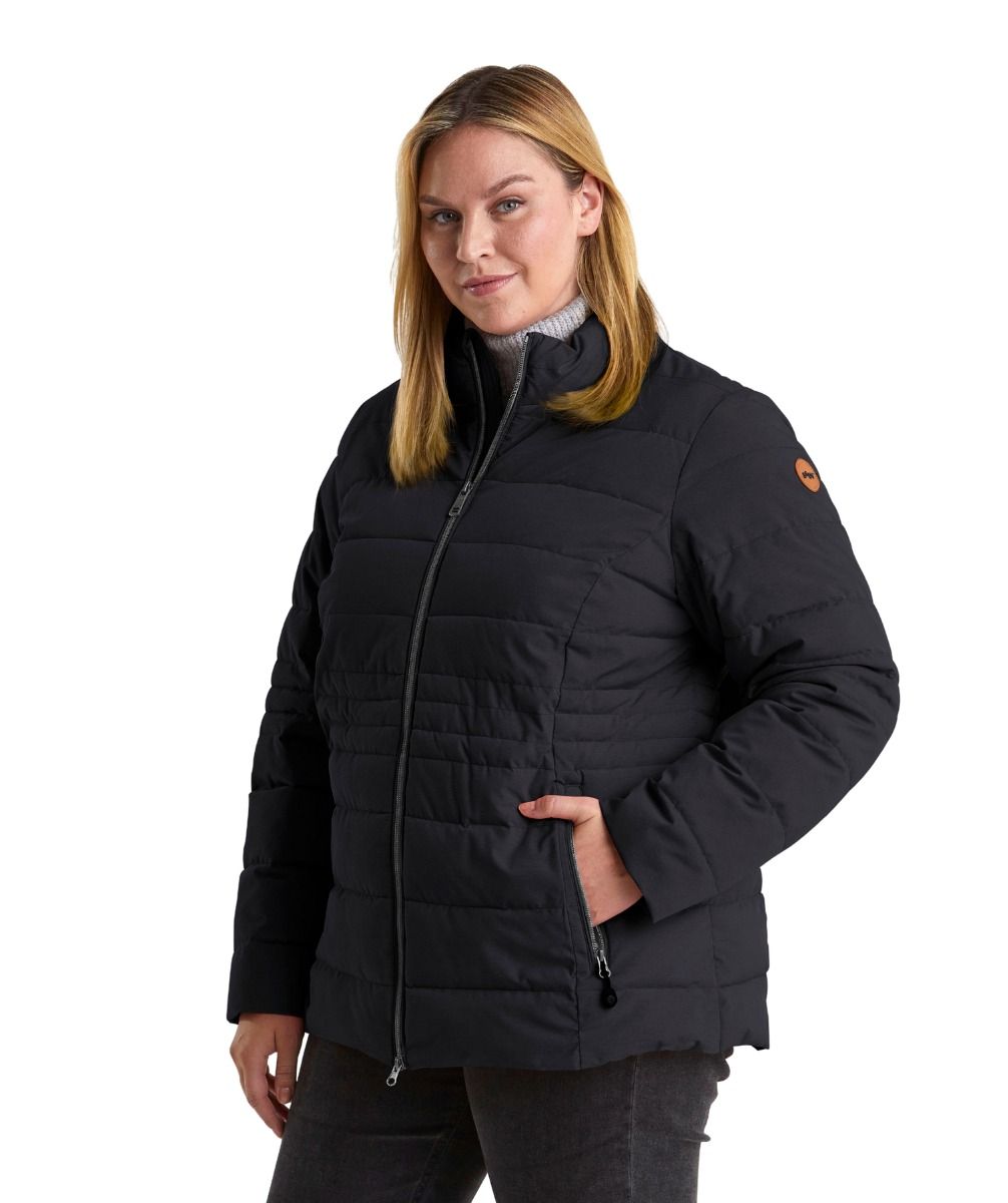 STOY Mia Womens Puffer Plus Size Coat Black Blue Sizes 20 28