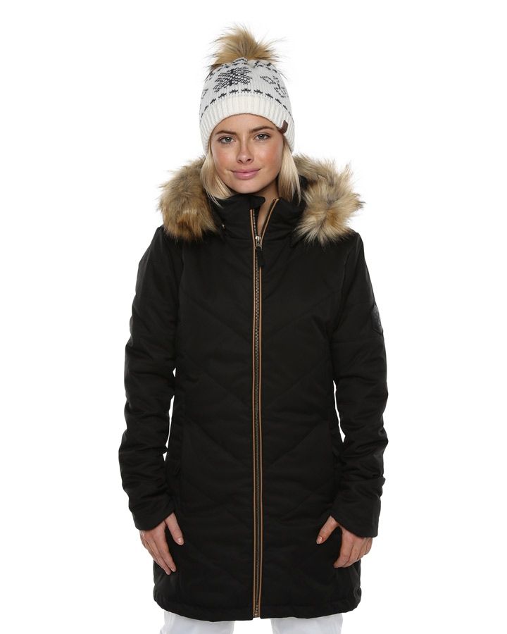 Womens winter jacket black on sale