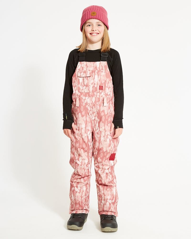 XTM Zeppelin Kids Snow Bib Dusty Pink Camo Ages 8 16